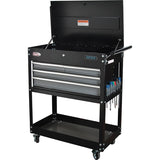 Utility Cart, 4 Drawers, 18" L x 33" W x 39" H, Black - TEP483