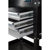 Utility Cart, 4 Drawers, 18" L x 33" W x 39" H, Black - TEP483