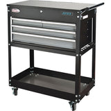 Utility Cart, 4 Drawers, 18" L x 33" W x 39" H, Black - TEP483