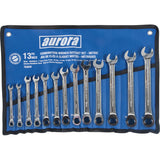 Fixed Head Ratcheting Wrench Set, Combination, 13 Pieces, Metric - TEQ835
