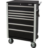 Heavy-Duty Tool Cart, 7 Drawers, 28" W x 22" D x 42-3/8" H, Black - TER069