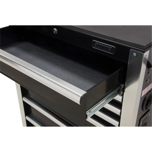 Heavy-Duty Tool Cart, 7 Drawers, 28" W x 22" D x 42-3/8" H, Black - TER069