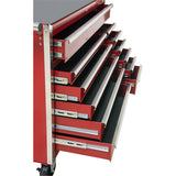 Chariot à outils industriel, 12 tiroirs, 56" la x 24-1/2" p x 38-1/8" h, Rouge - TER103