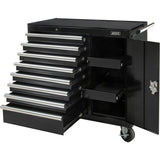Industrial Tool Cart, 8 Drawers, 44-3/10" W x 21-1/10" D x 36-7/10" H, Black - TER218