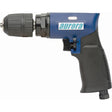 Perceuse réversible pneumatique bleue et noire avec mandrin 3/8" et poignée ergonomique.