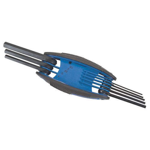 Folding Hex Key Set, 8-Piece, Metric - TNB734