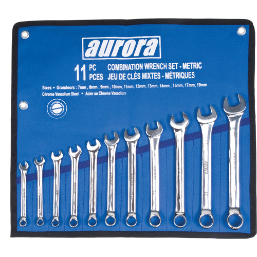 Combination Wrench Set, 11 Pieces, Metric - TLV054