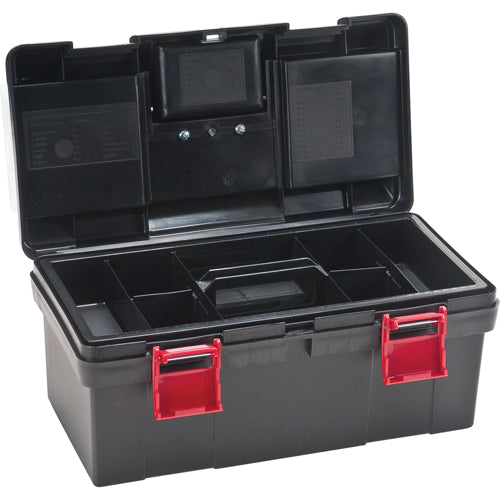 Plastic Tool Boxes, 17-1/2" W x 9-1/2" D x 8" H, Black - TLV084