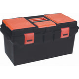 Plastic Tool Boxes, 22" W x 11" D x 10-1/2" H, Black - TLV085