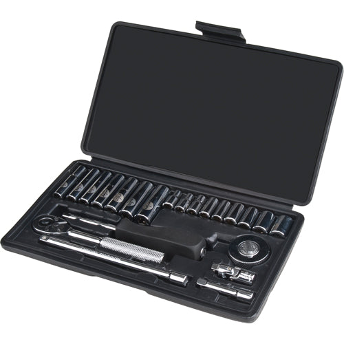 Socket Set, 22 Pcs, 1/4" Drive, Deep - TLV356