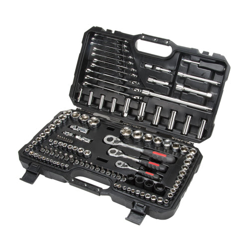 SAE/Metric 1/4", 3/8" and 1/2" Socket and Wrench Sets, 120 Pcs, Deep - TLV361