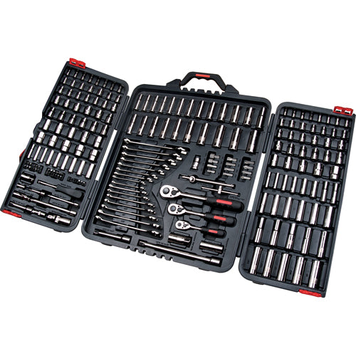 SAE/Metric 1/4", 3/8" and 1/2" Socket and Wrench Sets, 210 Pcs, Deep - TLV362