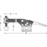 Horizontal Clamps, 500 lb Clamping Force, Horizontal - TLV629