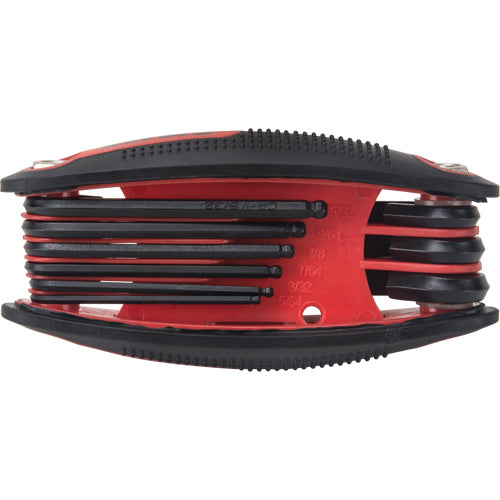 9-Piece Folding Ball End Hex Key Set, Imperial - TNB735
