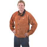 Lava Brown™ Leather Welding Jacket, Heavy Duty Protection for Welders