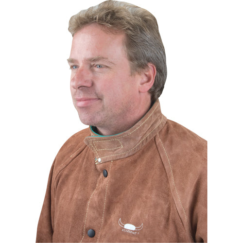 Lava Brown™ Leather Welding Jacket, Heavy Duty Protection for Welders