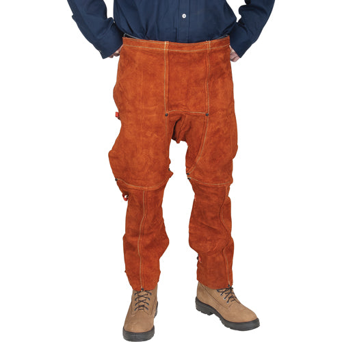 Split Leg Apron and Leather Leggings, 40" L, Lava Brown™ - TTU404