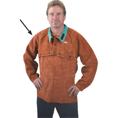 Plastrons à manches en cuir, Petit, Lava BrownMC - TTU407
