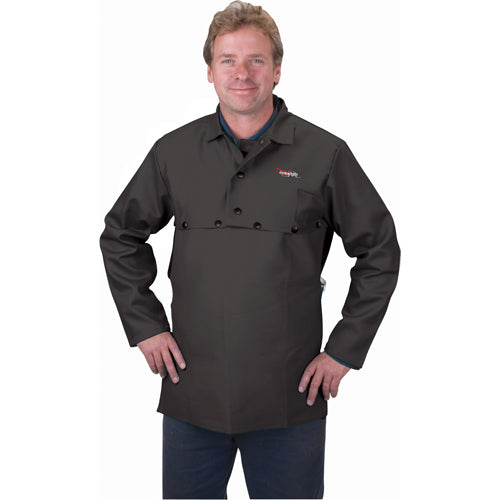 Flame-retardant sleeved chest protectors for professional and industrial protection