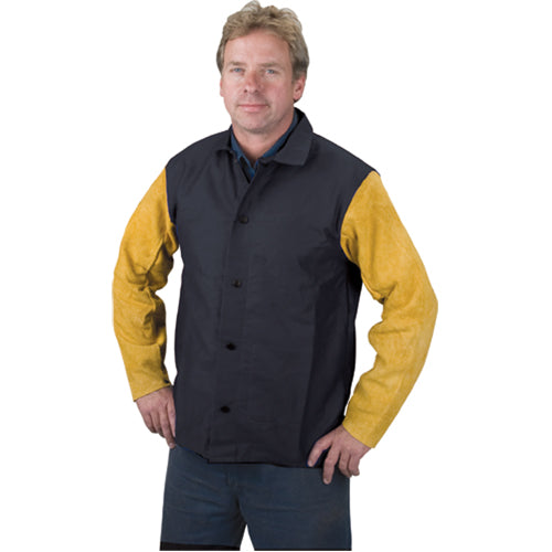 Proban Large and Medium Black Welding Jacket, Strong and Durable for Professional Protection