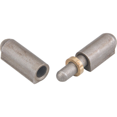 Weld-on hinge, 0.315" dia. x 1.575" l, Mild steel w/steel fixed pin - TTV433