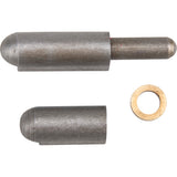 Weld-on hinge, 0.315" dia. x 1.969" l, Mild steel w/steel fixed pin - TTV434
