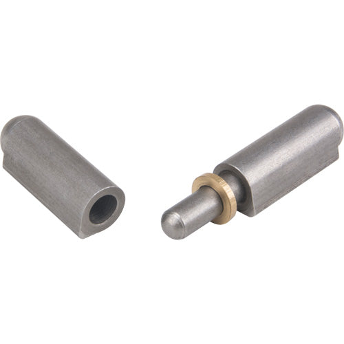 Weld-on hinge, 0.512" dia. x 3.15" l, mild steel w/steel fixed pin - TTV436