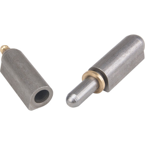 Weld-on hinge, 0.63" dia. x 3.937" l, Mild steel w/steel fixed pin - TTV438