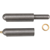 Weld-on hinge, 0.906" dia. x 7.874" l, Mild steel w/steel fixed pin - TTV443