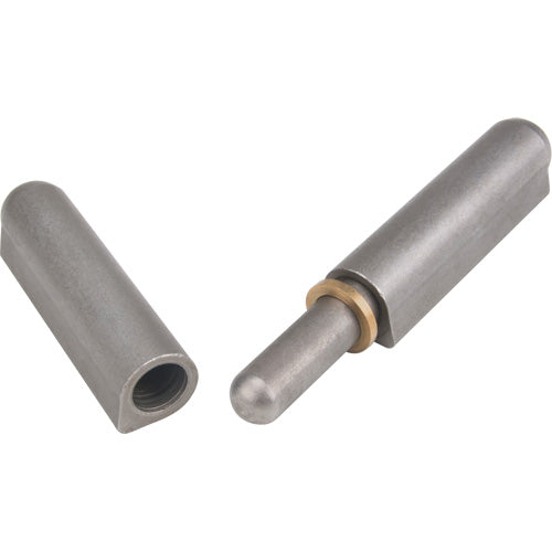 Weld-on hinge, 0.906" dia. x 7.874" l, Mild steel w/steel fixed pin - TTV444