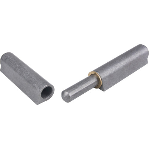 Weld-on hinge, 1.102" dia. x 10.236" l, Mild steel w/steel fixed pin - TTV445