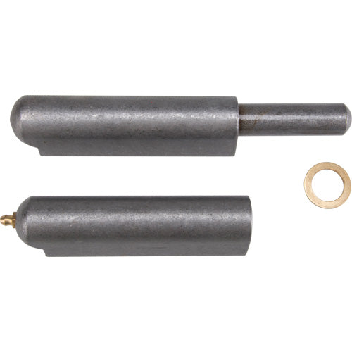 Weld-on hinge, 1.102" dia. x 10.236" l, Mild steel w/steel fixed pin - TTV446