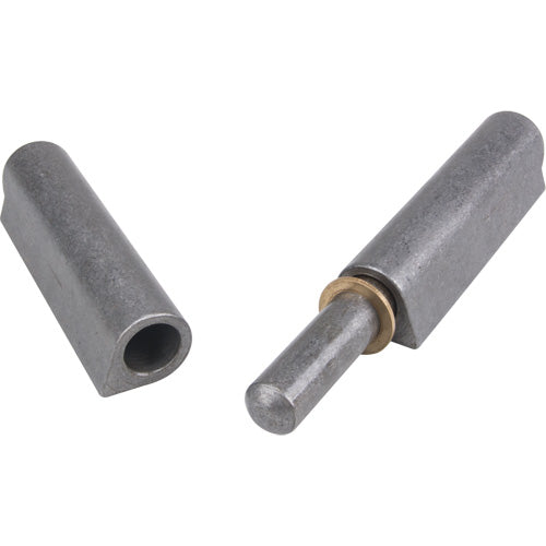 Weld-on hinge, 1.102" dia. x 10.236" l, Mild steel w/steel fixed pin - TTV446