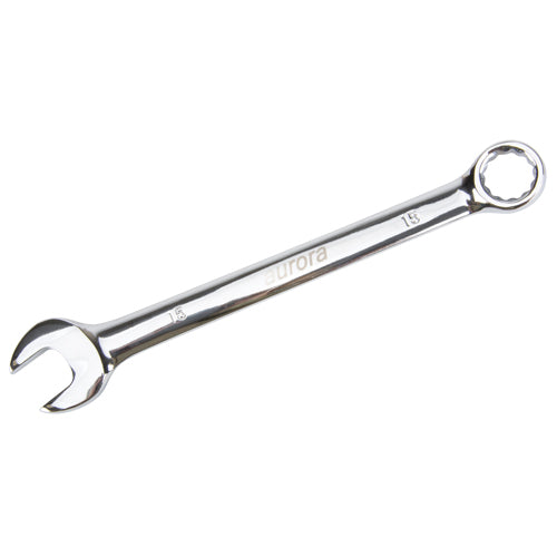 Combination wrench, 12 points, 15 mm, Chrome finish - TYK625