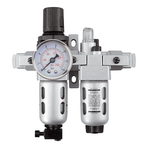 Modular Air Filter/Regulator and Lubricator (Gauge Included), 1/2" NPT - TYY180