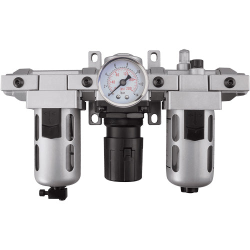 Modular Air Filter, Regulator &amp; Lubricator (Gauge Included), 1/4" NPT - TYY181