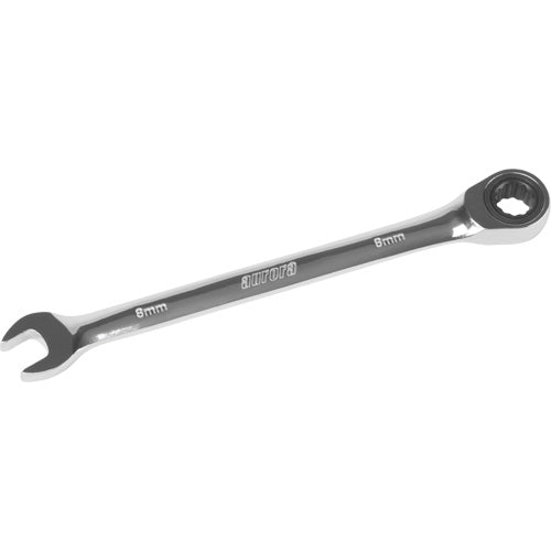 12-Point Metric Ratchet Wrench with Chrome Finish, Multi-Purpose Tightening Tools