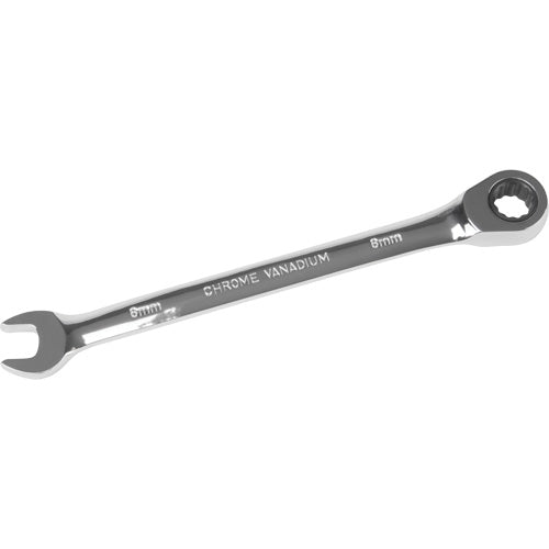 12-Point Metric Ratchet Wrench with Chrome Finish, Multi-Purpose Tightening Tools