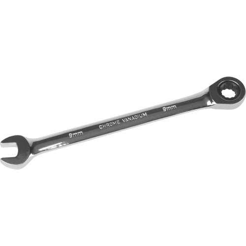 12-Point Metric Ratchet Wrench with Chrome Finish, Multi-Purpose Tightening Tools