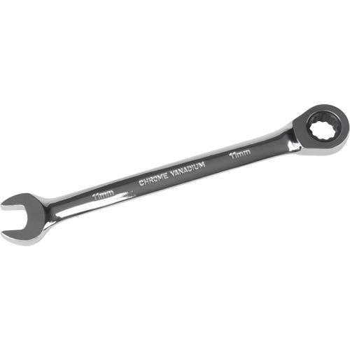 12-Point Metric Ratchet Wrench with Chrome Finish, Multi-Purpose Tightening Tools