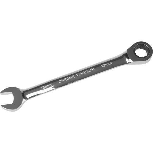 12-Point Metric Ratchet Wrench with Chrome Finish, Multi-Purpose Tightening Tools