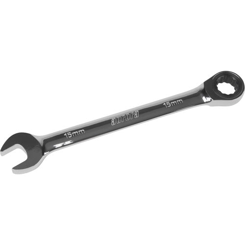 12-Point Metric Ratchet Wrench with Chrome Finish, Multi-Purpose Tightening Tools