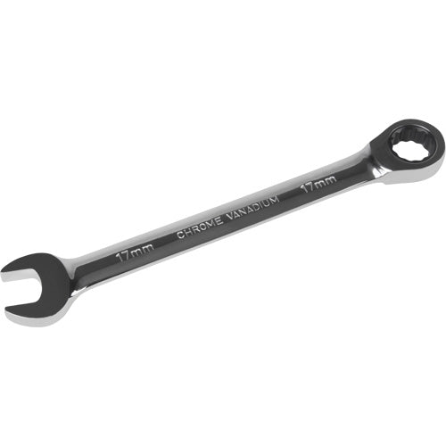 12-Point Metric Ratchet Wrench with Chrome Finish, Multi-Purpose Tightening Tools