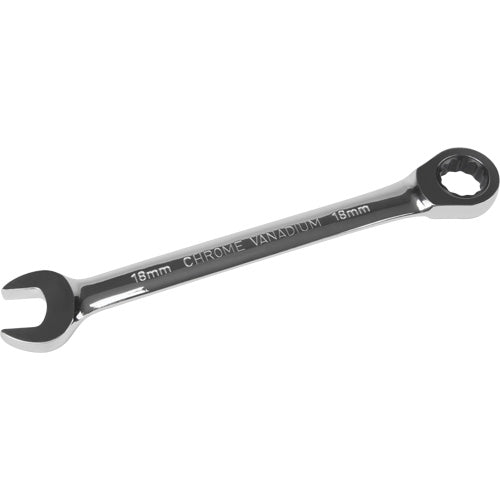 12-Point Metric Ratchet Wrench with Chrome Finish, Multi-Purpose Tightening Tools