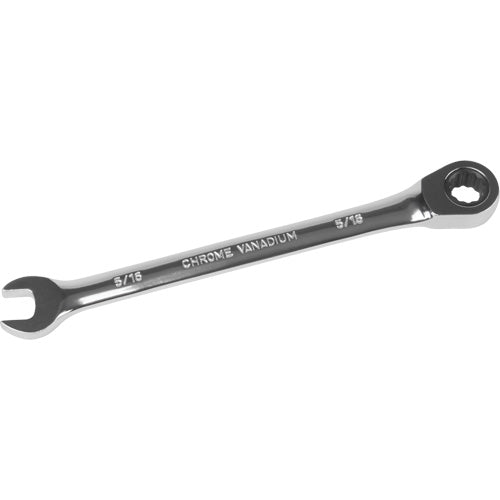 SAE 12-Point 5/16" Ratcheting Combination Wrench, Chrome Finish - UAD653