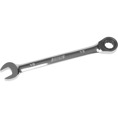 SAE 12-Point 1/2" Ratcheting Combination Wrench, Chrome Finish - UAD656