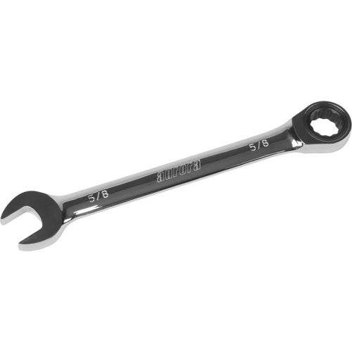 SAE 12-Point 5/8" Ratcheting Combination Wrench, Chrome Finish - UAD658