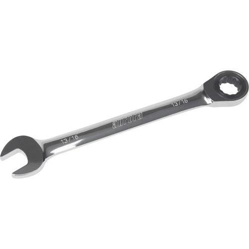 SAE 12-Point 13/16" Ratcheting Combination Wrench, Chrome Finish - UAD661