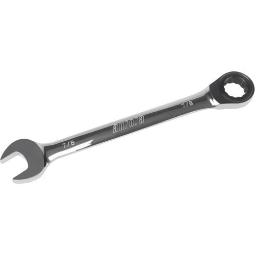 SAE 12-Point 7/8" Ratcheting Combination Wrench, Chrome Finish - UAD662