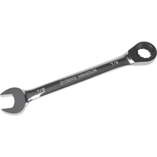 SAE 12-Point 7/8" Ratcheting Combination Wrench, Chrome Finish - UAD662